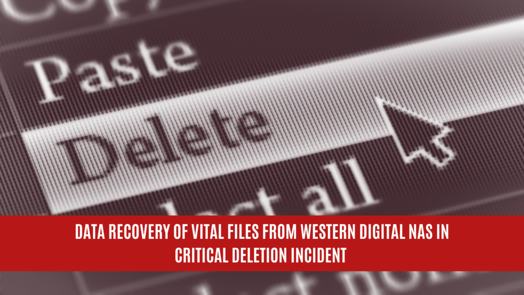 Data Recovery of Vital Files from Western Digital NAS in Critical Deletion Incident